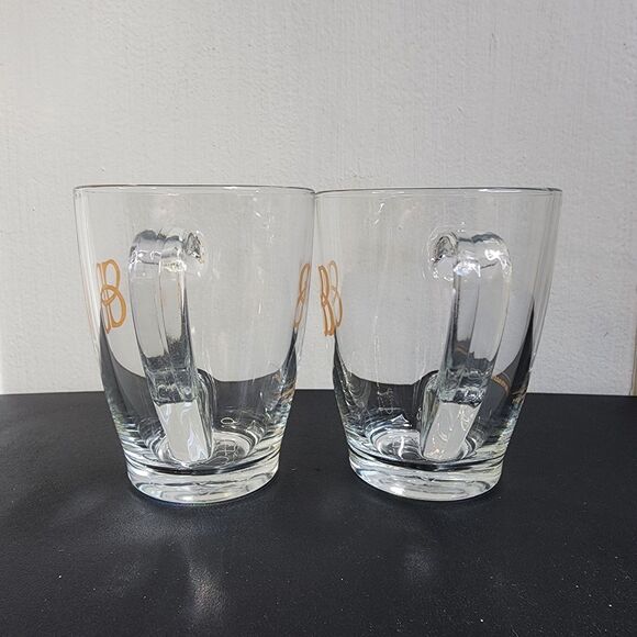 Set of 2 Bailey's Irish Cream Glass Mugs - Gold Logo & Fill Line - Picture 2 of 9